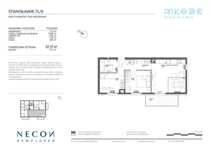 3 pokoje, mieszkanie 52,37 m², piętro 2, oferta nr B11-8, Młode Stanisławie - bud B10, B11, Stanisławie, ul. Stanisławie 7A