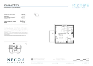 1 pokój, mieszkanie 29,65 m², piętro 1, oferta nr B8-6, Młode Stanisławie - bud B8, B9, Stanisławie, ul. Stanisławie 7A