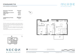 3 pokoje, mieszkanie 55,95 m², piętro 2, oferta nr B8-8, Młode Stanisławie - bud B8, B9, Stanisławie, ul. Stanisławie 7A