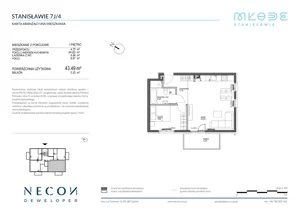 2 pokoje, mieszkanie 43,49 m², piętro 1, oferta nr B9-4, Młode Stanisławie - bud B8, B9, Stanisławie, ul. Stanisławie 7A
