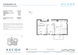 3 pokoje, mieszkanie 55,95 m², piętro 2, oferta nr B9-8, Młode Stanisławie - bud B8, B9, Stanisławie, ul. Stanisławie 7A
