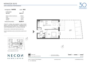 2 pokoje, mieszkanie 39,89 m², parter, oferta nr M10, Moniuszki 30, Kościerzyna, ul. Moniuszki 30