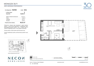 2 pokoje, mieszkanie 39,15 m², parter, oferta nr M11, Moniuszki 30, Kościerzyna, ul. Moniuszki 30