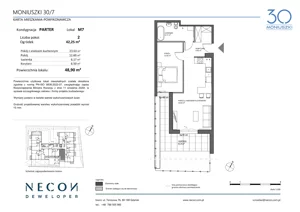 2 pokoje, mieszkanie 48,90 m², parter, oferta nr M7, Moniuszki 30, Kościerzyna, ul. Moniuszki 30