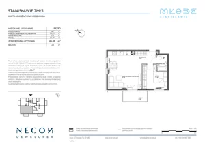 2 pokoje, mieszkanie 44,94 m², piętro 1, oferta nr B12/5, Młode Stanisławie - bud B12, B13, Stanisławie