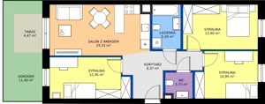 4 pokoje, mieszkanie 73,30 m², parter, oferta nr 37, Apartamenty Barbary 19, Katowice, Śródmieście, ul. Barbary 19