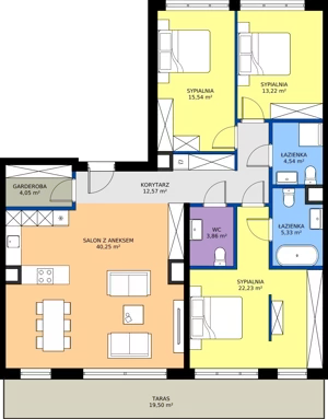 4 pokoje, penthouse 121,59 m², piętro 4, oferta nr 62, Apartamenty Barbary 19, Katowice, Śródmieście, ul. Barbary 19