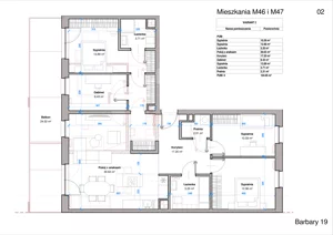 5 pokoi, mieszkanie 104,95 m², piętro 2, oferta nr 46_47, Apartamenty Barbary 19, Katowice, Śródmieście, ul. Barbary 19