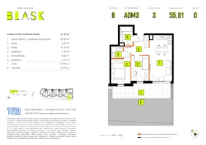 3 pokoje, mieszkanie 55,81 m², parter, oferta nr B-A0M3, Osiedle Blask, Łódź, Bałuty, ul. Smugowa 24