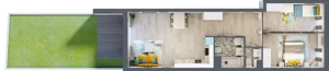 3 pokoje, mieszkanie 65,29 m², parter, oferta nr A-C0M3, Osiedle Blask, Łódź, Bałuty, ul. Smugowa 24