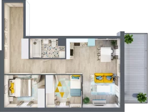 3 pokoje, mieszkanie 58,88 m², parter, oferta nr M.111, Tarasy Śląskie, Chorzów, Chorzów II, ul. 3 Maja