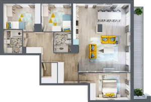 4 pokoje, mieszkanie 104,01 m², piętro 5, oferta nr M.29, Tarasy Śląskie, Chorzów, Chorzów II, ul. 3 Maja