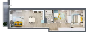 3 pokoje, mieszkanie 58,21 m², piętro 1, oferta nr M.73, Tarasy Śląskie, Chorzów, Chorzów II, ul. 3 Maja