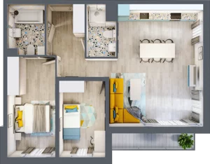 3 pokoje, mieszkanie 69,33 m², piętro 2, oferta nr M.10, Tarasy Śląskie, Chorzów, Chorzów II, ul. 3 Maja