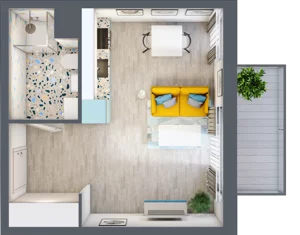 1 pokój, mieszkanie 28,61 m², piętro 2, oferta nr M.76, Tarasy Śląskie, Chorzów, Chorzów II, ul. 3 Maja