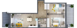 3 pokoje, mieszkanie 69,28 m², piętro 1, oferta nr M.68, Tarasy Śląskie, Chorzów, Chorzów II, ul. 3 Maja