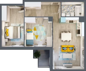 3 pokoje, mieszkanie 60,80 m², piętro 2, oferta nr M.75, Tarasy Śląskie, Chorzów, Chorzów II, ul. 3 Maja