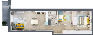 3 pokoje, mieszkanie 58,21 m², piętro 2, oferta nr M.82, Tarasy Śląskie, Chorzów, Chorzów II, ul. 3 Maja