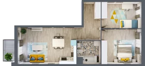 3 pokoje, mieszkanie 65,49 m², piętro 1, oferta nr M.65, Tarasy Śląskie, Chorzów, Chorzów II, ul. 3 Maja