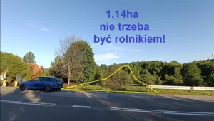 rolno-budowlana ze strumykiem i własnym laskiem