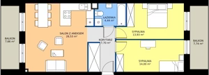 3 pokoje, apartament 69,85 m², piętro 3, oferta nr K3.3.M11, Nyska Residence, Wrocław, Tarnogaj, Krzyki, ul. Nyska 57