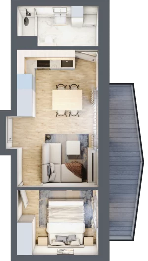 2 pokoje, apartament inwestycyjny 41,80 m², piętro 1, oferta nr 10, Lemko Residence, Krynica-Zdrój, ul. Józefa Piłsudskiego