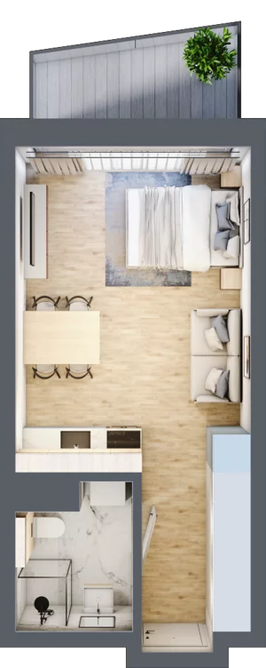 1 pokój, apartament inwestycyjny 28,22 m², piętro 1, oferta nr 5, Lemko Residence, Krynica-Zdrój, ul. Józefa Piłsudskiego