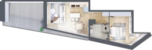 2 pokoje, mieszkanie 45,23 m², piętro 3, oferta nr C.3.22, Cisha, Dziwnów, ul. Kaprala Koniecznego 3