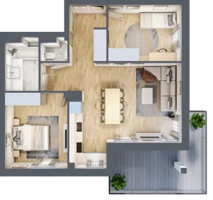 3 pokoje, apartament 61,85 m², piętro 2, oferta nr G53, Piano Park bud. G, Suwałki, Czarnoziem, ul. Witolda "Rotmistrza" Pileckiego