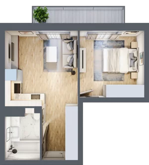 2 pokoje, apartament 36,02 m², piętro 2, oferta nr G50, Piano Park bud. G, Suwałki, Czarnoziem, ul. Witolda "Rotmistrza" Pileckiego