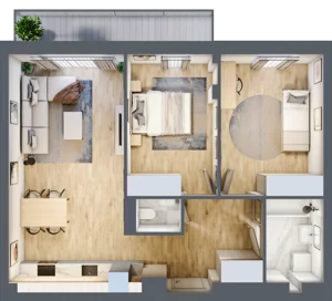 3 pokoje, apartament 61,69 m², piętro 2, oferta nr G13, Piano Park bud. G, Suwałki, Czarnoziem, ul. Witolda "Rotmistrza" Pileckiego