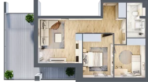 3 pokoje, mieszkanie 52,03 m², parter, oferta nr 1, Słoneczne Tarasy II, Suwałki, ul. Sportowa