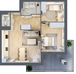 3 pokoje, mieszkanie 60,43 m², piętro 2, oferta nr 18, Słoneczne Tarasy II, Suwałki, ul. Sportowa