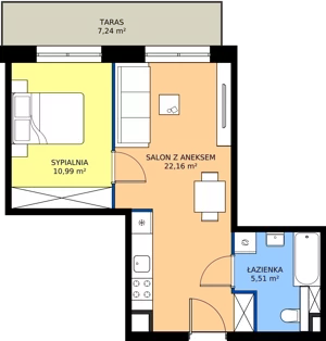 2 pokoje, mieszkanie 38,66 m², piętro 1, oferta nr 10, Villa Park bud D - Apartamenty Augustów, Augustów, ul. Wypoczynkowa