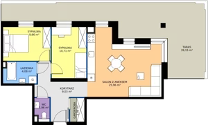 3 pokoje, mieszkanie 63,38 m², parter, oferta nr 3, Villa Park bud D - Apartamenty Augustów, Augustów, ul. Wypoczynkowa
