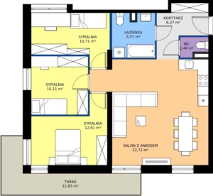4 pokoje, mieszkanie 79,43 m², piętro 1, oferta nr 12, Villa Park bud D - Apartamenty Augustów, Augustów, ul. Wypoczynkowa