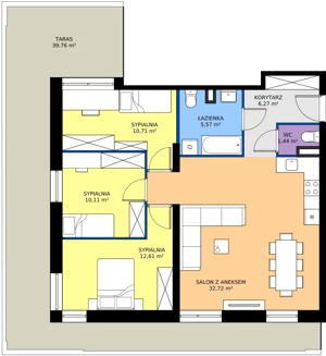 4 pokoje, mieszkanie 79,43 m², parter, oferta nr 6, Villa Park bud D - Apartamenty Augustów, Augustów, ul. Wypoczynkowa