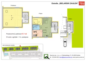 2 pokoje, mieszkanie 81,70 m², piętro 1, oferta nr T5/d, Bielański Zaułek, Piekary, Piekary 604 