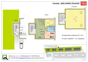 2 pokoje, mieszkanie 81,70 m², piętro 1, oferta nr T6/d, Bielański Zaułek, Piekary, Piekary 604 