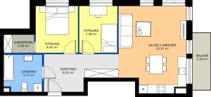 3 pokoje, mieszkanie 56,58 m², piętro 2, oferta nr 7_9, Vela Park Budynek 7, Rumia, Biała Rzeka, ul. Jęczmienna
