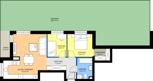 3 pokoje, mieszkanie 56,18 m², piętro 2, oferta nr M13, Vela Park Budynek 6, Rumia, Biała Rzeka, ul. Jęczmienna