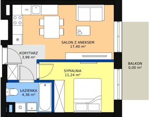 2 pokoje, lokal inwestycyjny 37,38 m², piętro 1, oferta nr U1-2, Nasze ZACISZE, Warszawa, Targówek, Zacisze, ul. Wolińska / Wyspowa