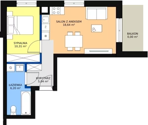 2 pokoje, lokal inwestycyjny 40,47 m², piętro 1, oferta nr U1-4, Nasze ZACISZE, Warszawa, Targówek, Zacisze, ul. Wolińska / Wyspowa