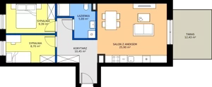 3 pokoje, mieszkanie 60,33 m², parter, oferta nr C.6, Tarasy Bernardyńskie Budynek C, Kalisz, Śródmieście, ul. Kazimierza Mystkowskiego