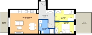 3 pokoje, mieszkanie 60,64 m², parter, oferta nr C.58, Tarasy Bernardyńskie Budynek C, Kalisz, Śródmieście, ul. Kazimierza Mystkowskiego