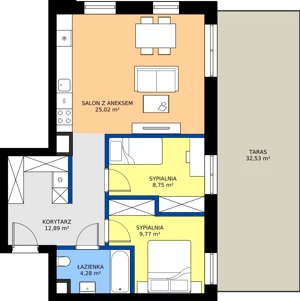 3 pokoje, mieszkanie 60,71 m², parter, oferta nr C.96, Tarasy Bernardyńskie Budynek C, Kalisz, Śródmieście, ul. Kazimierza Mystkowskiego