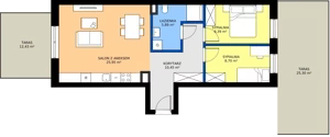 3 pokoje, mieszkanie 60,33 m², parter, oferta nr C.132, Tarasy Bernardyńskie Budynek C, Kalisz, Śródmieście, ul. Kazimierza Mystkowskiego