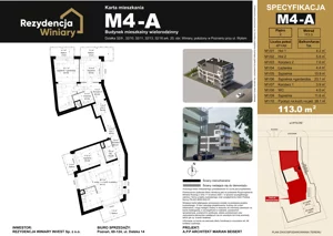 4 pokoje, mieszkanie 113,00 m², piętro 2, oferta nr M03-A, Rezydencja Winiary, Poznań, Winiary, Winiary, ul. Wyłom 6
