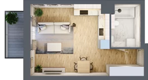 1 pokój, apartament 29,18 m², piętro 1, oferta nr C4, Maratońska 49, Łódź, Polesie, Retkinia, ul. Maratońska 49