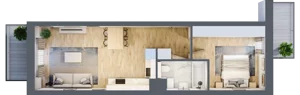 1 pokój, apartament 29,32 m², piętro 2, oferta nr C9, Maratońska 49, Łódź, Polesie, Retkinia, ul. Maratońska 49